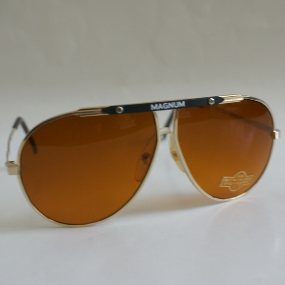 NWT TruVintage Classic Sports Aviator w/"Magnum" logo TruBluBlockerlens Sunglass - Picture 1 of 8